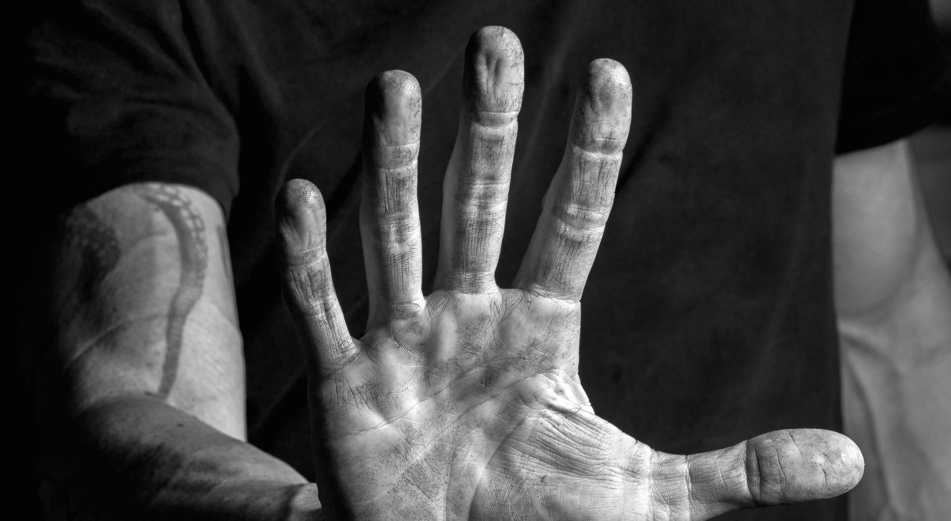 Greg Brewer's hands